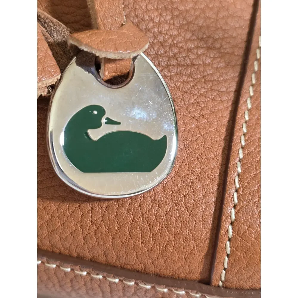 Dooney  & Bourke vintage small tassle tote bag in brown peppled leather - Picture 6 of 12